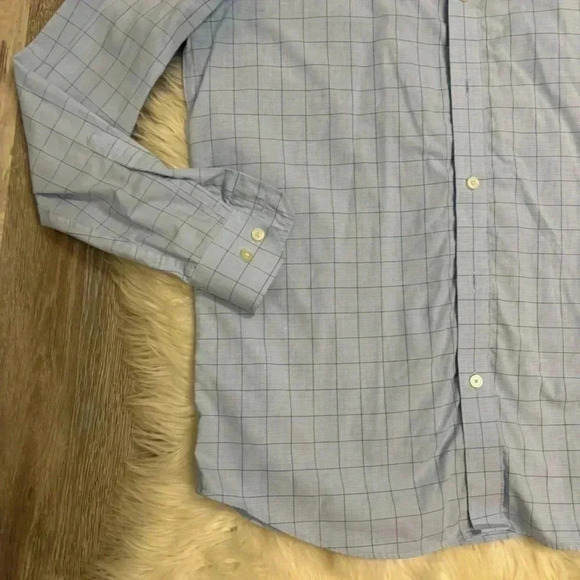 Mens Banana Republic Non Iron standard fit Business Casual Button Down blue m - Picture 7 of 8